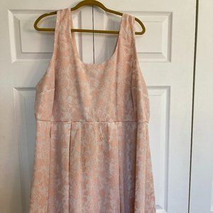 Torrid Lace Dress with Underlay Size 26 Plus Size Pink Peach A Line